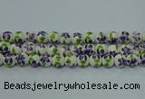 CPB621 15.5 inches 6mm round Painted porcelain beads