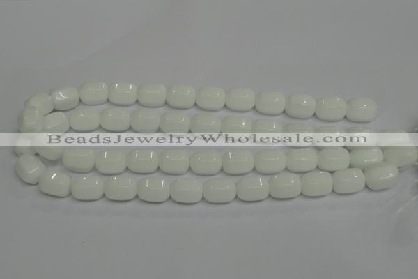 CPB66 15.5 inches 12*16mm drum white porcelain beads wholesale