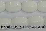 CPB68 15.5 inches 15*20mm drum white porcelain beads wholesale