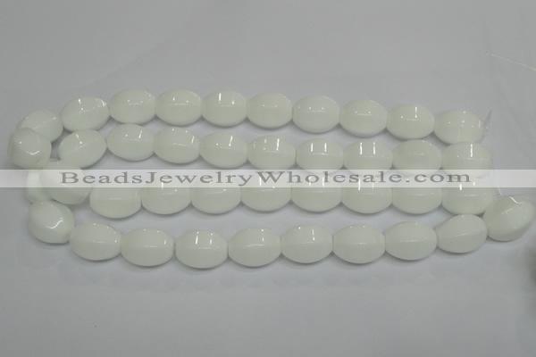 CPB72 15.5 inches 15*20mm rice white porcelain beads wholesale