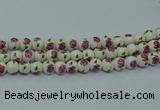 CPB741 15.5 inches 6mm round Painted porcelain beads