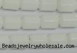 CPB75 15.5 inches 10*14mm column white porcelain beads wholesale