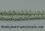 CPB781 15.5 inches 6mm round Painted porcelain beads