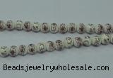 CPB791 15.5 inches 6mm round Painted porcelain beads