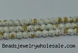 CPB801 15.5 inches 6mm round Painted porcelain beads