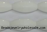 CPB81 15.5 inches 15*30mm rice white porcelain beads wholesale