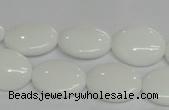 CPB87 15.5 inches 13*18mm oval white porcelain beads wholesale