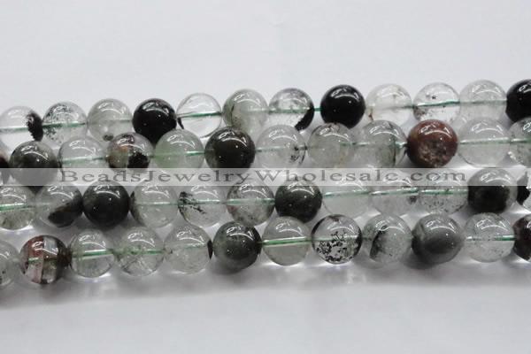 CPC06 15.5 inches 14mm round green phantom quartz beads wholesale