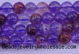 CPC600 15.5 inches 4mm round purple phantom quartz beads