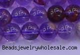 CPC602 15.5 inches 8mm round purple phantom quartz beads