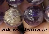 CPC614 15.5 inches 14mm round purple phantom quartz beads