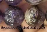 CPC615 15.5 inches 16mm round purple phantom quartz beads