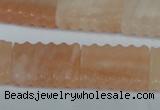 CPI155 15.5 inches 18*25mm carved rectangle pink aventurine jade beads