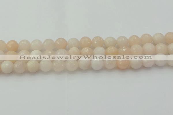 CPI213 15.5 inches 10mm faceted round pink aventurine jade beads