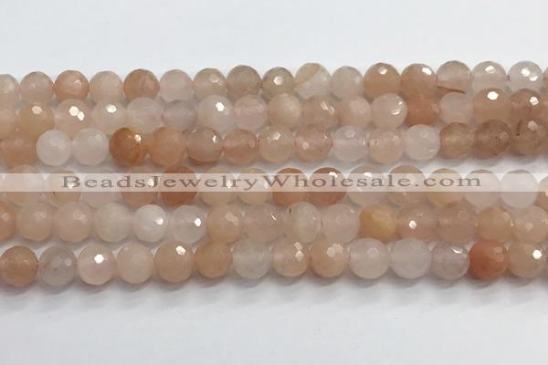 CPI218 15.5 inches 10mm faceted round pink aventurine jade beads wholesale