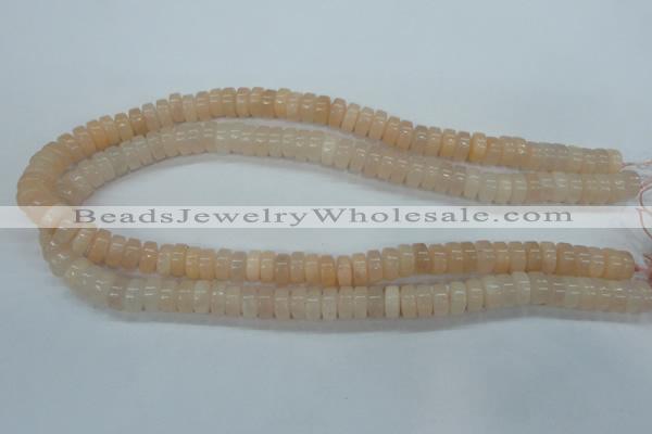 CPI35 15.5 inches 5*10mm rondelle pink aventurine jade beads