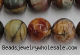 CPJ106 15.5 inches 16mm round picasso jasper gemstone beads wholesale