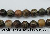 CPJ153 15.5 inches 8mm round picasso jasper gemstone beads