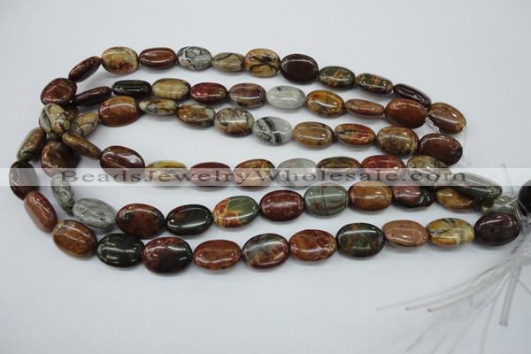 CPJ166 15.5 inches 13*18mm oval picasso jasper gemstone beads