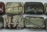 CPJ31 15.5 inches 18*25mm rectangle picasso jasper beads wholesale