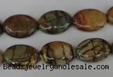 CPJ357 15.5 inches 13*18mm oval picasso jasper gemstone beads