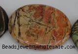 CPJ359 15.5 inches 40*50mm oval picasso jasper gemstone beads