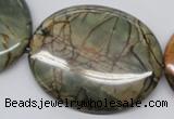 CPJ37 15.5 inches 40*50mm oval picasso jasper beads wholesale