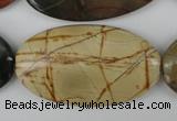 CPJ408 15 inches 25*45mm oval picasso jasper gemstone beads