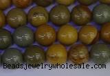 CPJ452 15.5 inches 8mm round wildhorse picture jasper beads