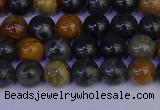 CPJ471 15.5 inches 6mm round black picasso jasper beads wholesale