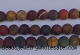 CPJ500 15.5 inches 4mm round matte picasso jasper beads wholeasle