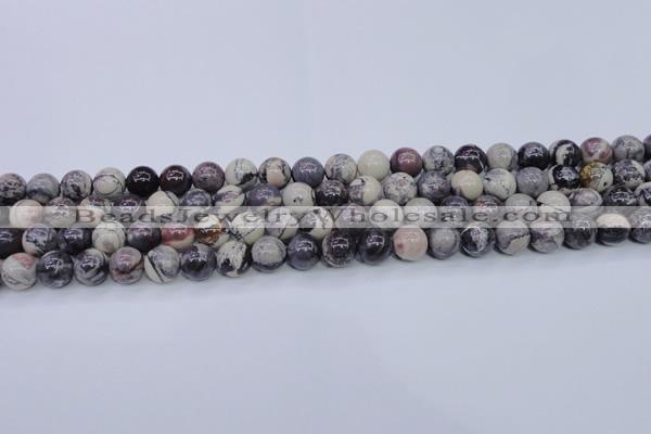 CPJ603 15.5 inches 10mm round purple striped jasper beads wholesale