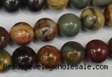 CPJ63 15.5 inches 12mm round picasso jasper gemstone beads