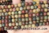 CPJ671 15.5 inches 6mm round picasso jasper beads wholesale