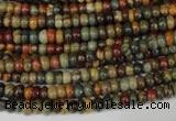 CPJ68 15.5 inches 2*4mm rondelle picasso jasper gemstone beads