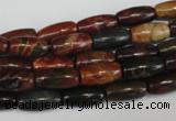 CPJ70 15.5 inches 6*12mm rice picasso jasper gemstone beads