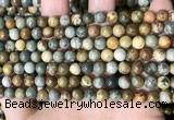 CPJ707 15.5 inches 6mm round rocky butte picture jasper beads