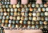 CPJ708 15.5 inches 8mm round rocky butte picture jasper beads