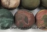 CPJ739 15 inches 12mm round matte picasso jasper beads