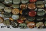 CPJ82 15.5 inches 8*10mm oval picasso jasper gemstone beads