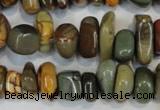 CPJ95 15.5 inches 6*14mm nuggets picasso jasper gemstone beads