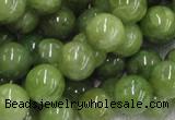 CPO05 15.5 inches 14mm round olivine gemstone beads wholesale