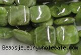 CPO09 15.5 inches 16*16mm square olivine gemstone beads wholesale