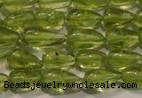 CPO113 15 inches 3.5*5mm teardrop natural peridot beads wholesale