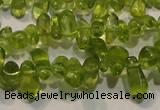 CPO115 Top-drilled 3*7mm teardrop natural peridot beads wholesale