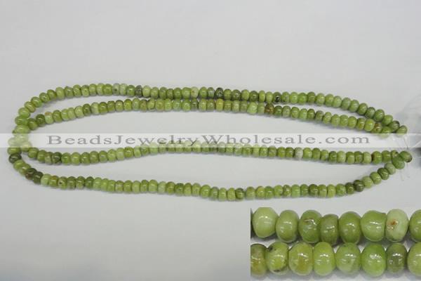 CPO22 15.5 inches 4*6mm rondelle olivine gemstone beads wholesale