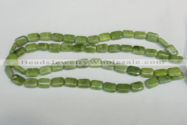 CPO36 15.5 inches 10*14mm rectangle olivine gemstone beads wholesale