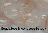 CPQ03 15.5 inches 20mm flat round natural pink quartz beads