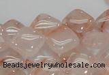 CPQ08 15.5 inches 15*15mm diamond natural pink quartz beads