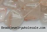 CPQ09 15.5 inches 20*20mm diamond natural pink quartz beads